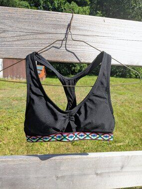 Xhilaration Black Bikini Swim Top